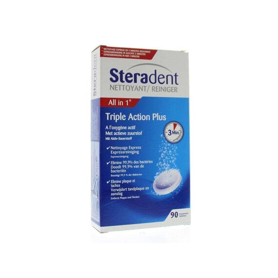 Steradent 90 Tabs Triple Action Plus