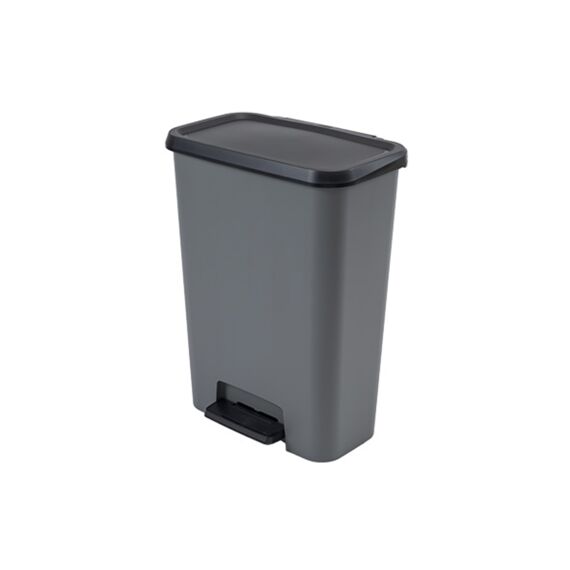 Kis Compatta Pedaalemmer Grijs Zwart 49.6X29.4Xh62Cm 50L