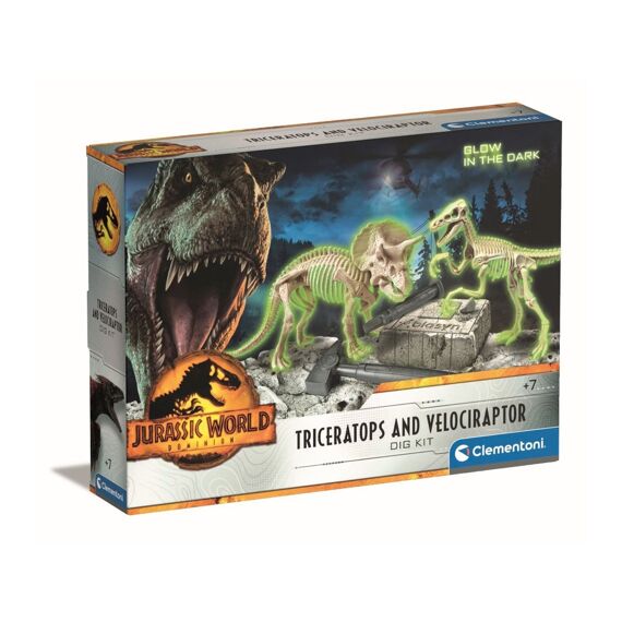 Clementoni Jurassic World Dig Line Triceratops & Velociraptor