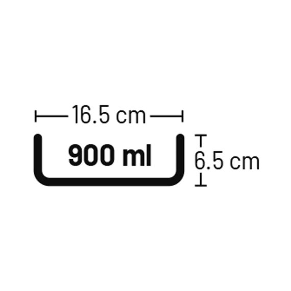Flamingo Eet-En Drinkpot Hond Marmi Keram. Grijs Rond 900Ml 16,5X6,5Cm