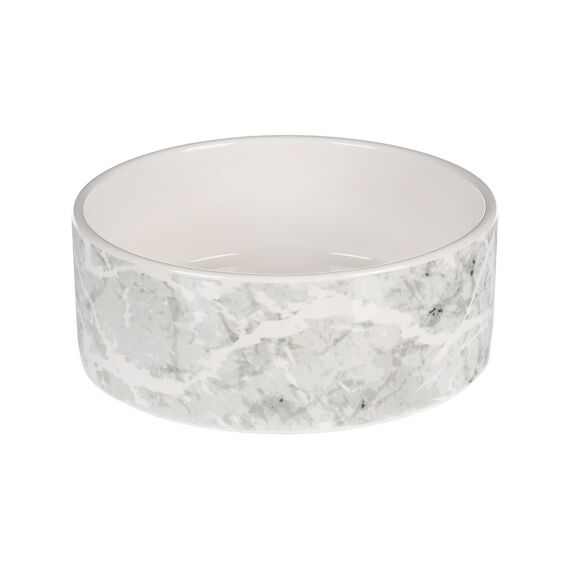 Flamingo Eet-En Drinkpot Hond Marmi Keram. Grijs Rond 400Ml 13,5X4,5Cm