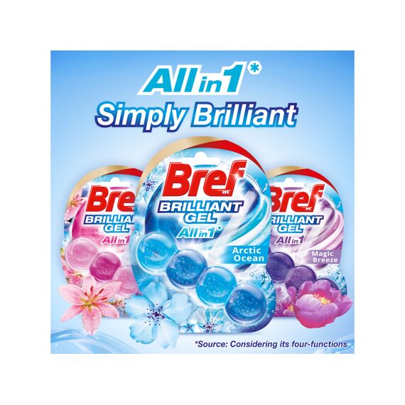 Bref Wc-Reiniger Blok Briljant Gel Artic Ocean