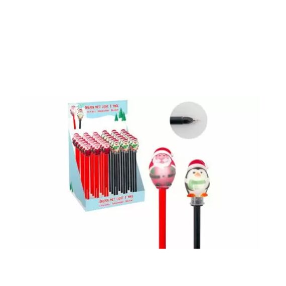 Balpen Met Licht X-Mas 2 Assortiment Prijs Per Stuk