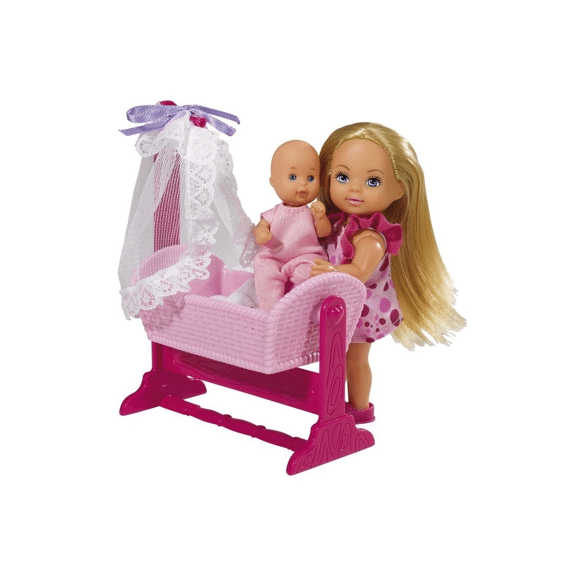 Evi Love Pop Met Baby In Wiegje 2 Assortiment Prijs Per Stuk