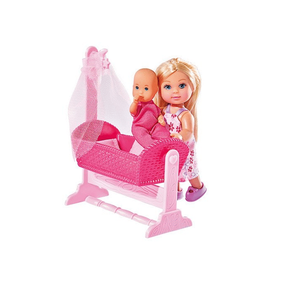 Evi Love Pop Met Baby In Wiegje 2 Assortiment Prijs Per Stuk