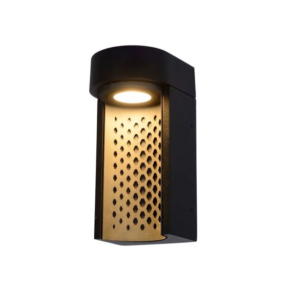 Lucide Kiran  Wandlamp Buiten  Led  1X10W 2700K  Ip65  Zwart