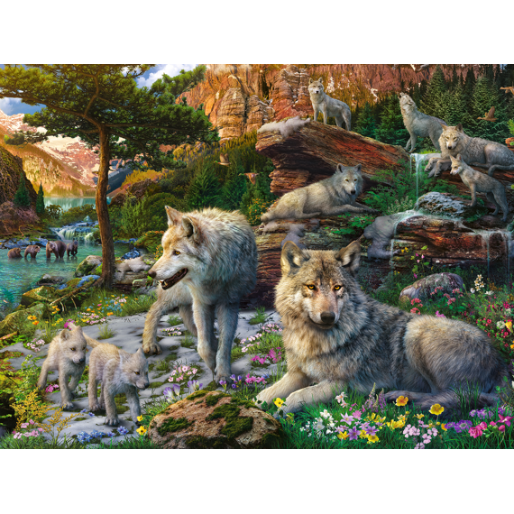 Ravensburger Puzzel 1500 Stuks Wolven In De Lente