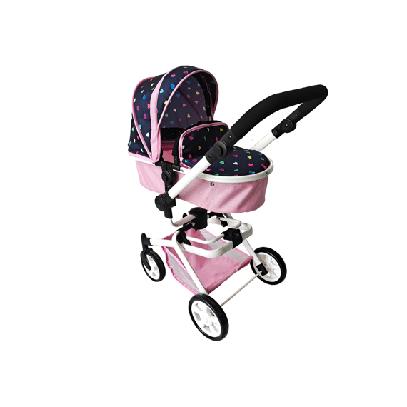 Poppenwagen/Reiswieg Hearts Design