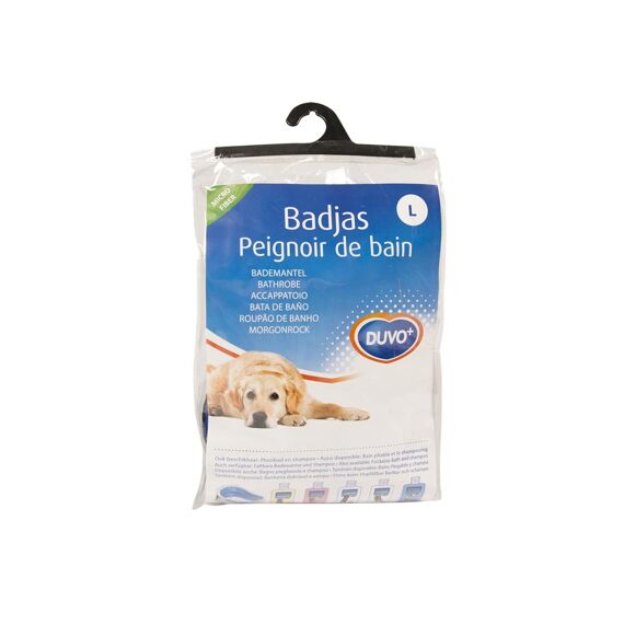 Duvo+ Badjas Voor Hond Microfiber L - 40Cm Blauw