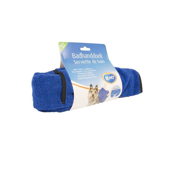 Duvo+ Badhanddoek Voor Hond Microfiber 40X60Cm Blauw