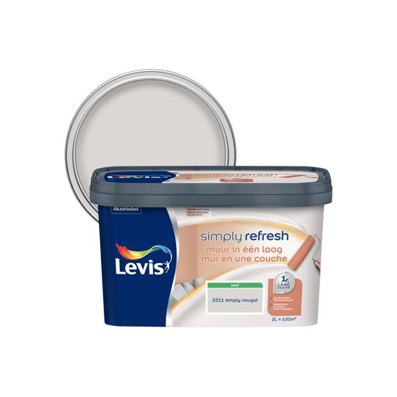 Levis Simply Refresh Muur In Een Laag Mat Nougat 2 L