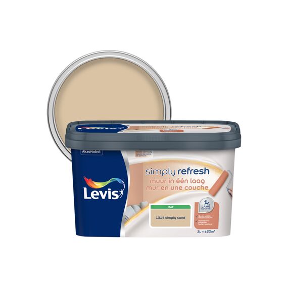 Levis Simply Refresh Muur In Een Laag Mat Sand 2 L