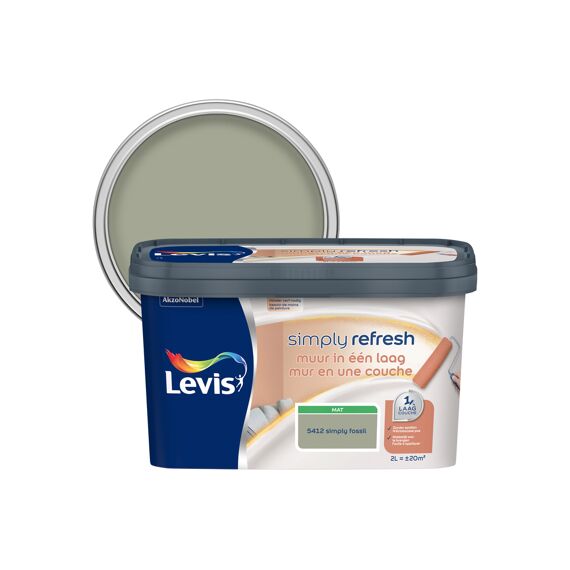 Levis Simply Refresh Muur In Een Laag Mat Fossil 2 L