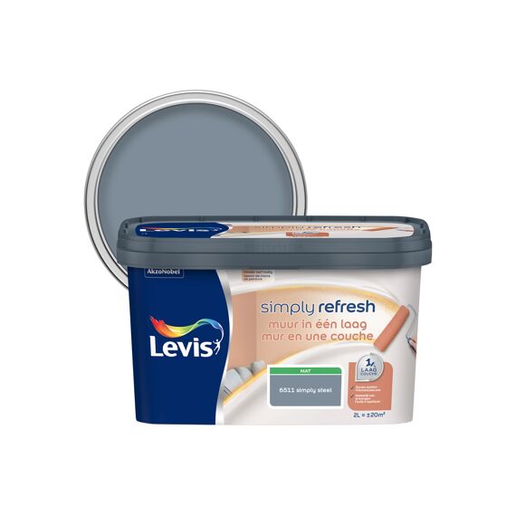 Levis Simply Refresh Muur In Een Laag Mat Steel 2 L