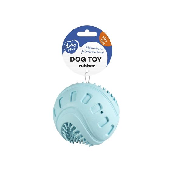 Duvo+ Rubber Giggle Ribble Ball 8,5X8,5X8,5Cm Blauw