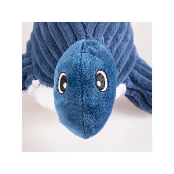 Duvo+ Pluche Dino Stegosaurus Corduroy 34X7X13Cm Blauw