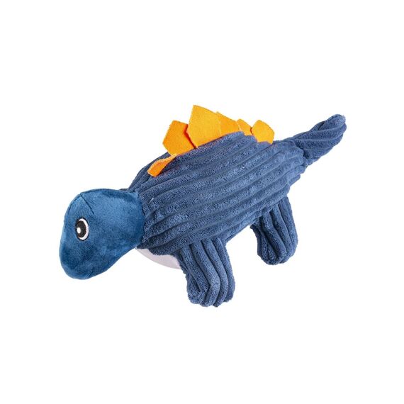 Duvo+ Pluche Dino Stegosaurus Corduroy 34X7X13Cm Blauw