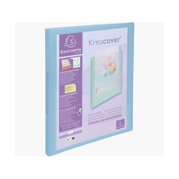 Kreacover Pastel Ringmap Pp 2 Ringen 15Mm Geassorteerd - Assortiment Prijs Per Stuk/Kleur.