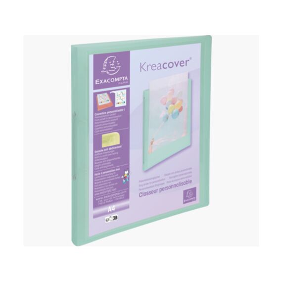 Kreacover Pastel Ringmap Pp 2 Ringen 15Mm Geassorteerd - Assortiment Prijs Per Stuk/Kleur.