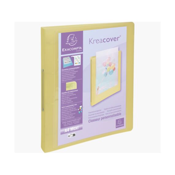 Kreacover Pastel Ringmap Pp 2 Ringen 30Mm Geassorteerd - Assortiment Prijs Per Stuk/Kleur.