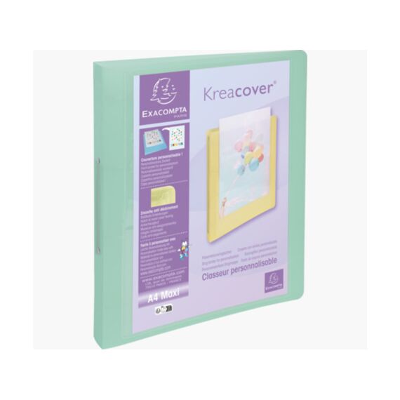 Kreacover Pastel Ringmap Pp 2 Ringen 30Mm Geassorteerd - Assortiment Prijs Per Stuk/Kleur.