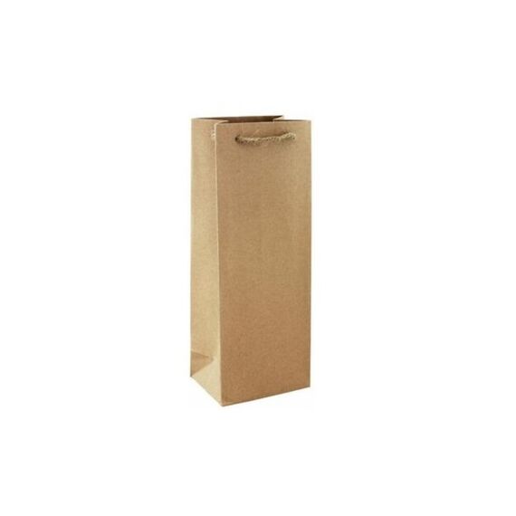 Raw Kraft Bottle Bag 12.7X9X35.5Cm