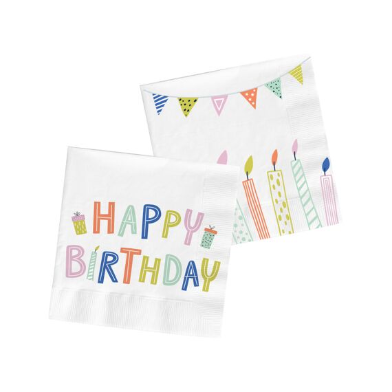 Happy Birthday Servetten Fsc Eco 33X33Cm 20St.