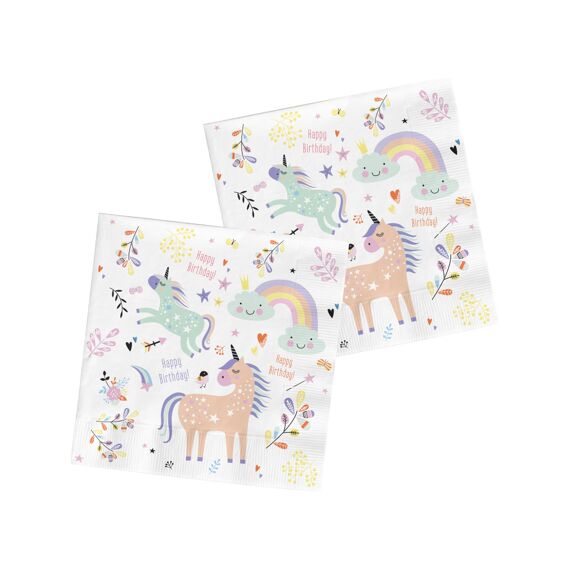 Unicorns & Rainbows Servetten 33X33Cm 20St.