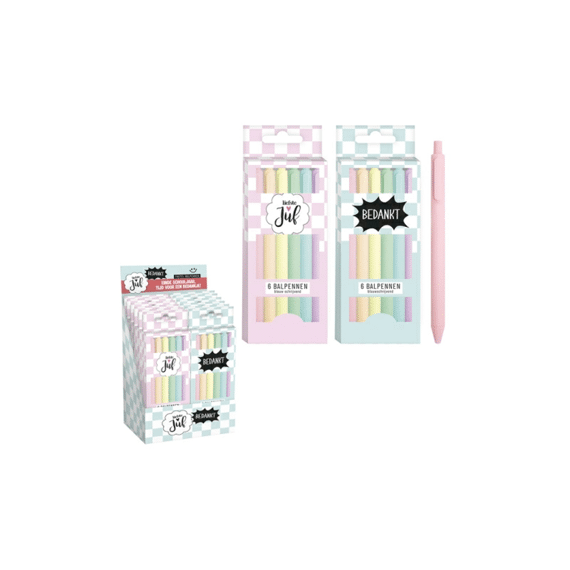 Balpennen 6 stuks Liefste Juf