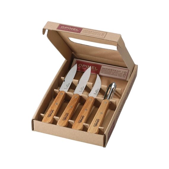 Opinel Keukenset 4-Delig, Opinel, Les Essentiels Naturel, Hout, Doos