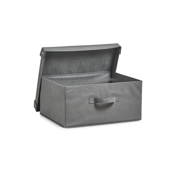 Storage Box W. Lid Non-Woven Grey 41X35X20Cm