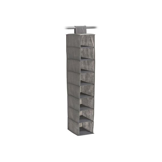 Hanging Storage 8 Compartments Non-Woven Grey 18X30X105Cm