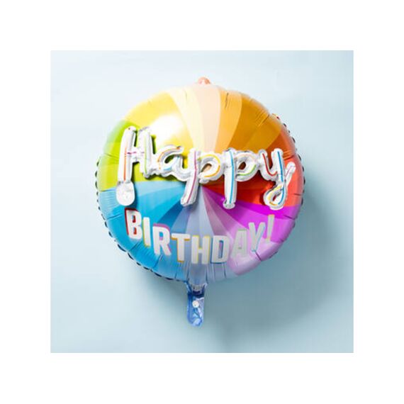 3D Foil Balloon Happy Birthday 56Cm