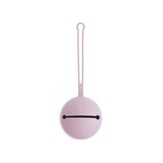 Mushie Bibs Silicone Fopspeendoosje Soft Lilac