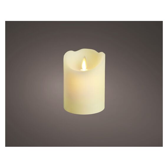 Kaemingk Led Waving Kaars Wax Bo Binnen Dia7.50-H10.00Cm-1 Licht Creme/Warm Wit