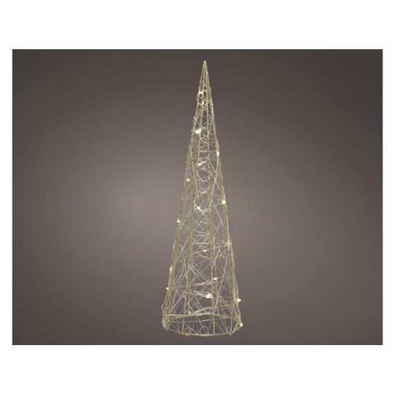 Lumineo Micro Led Cone Metaal Steady Bo Binnen Dia16.00-H60.00Cm-30L Goud/Warm Wit