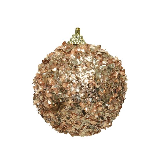 Kaemingk Kerstbal Foam All-Over Glitter Dia8.00Cm Toffee