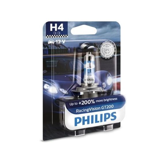 Philips H4 - 12V - 60/55W - Racingvision Gt200 - Blister