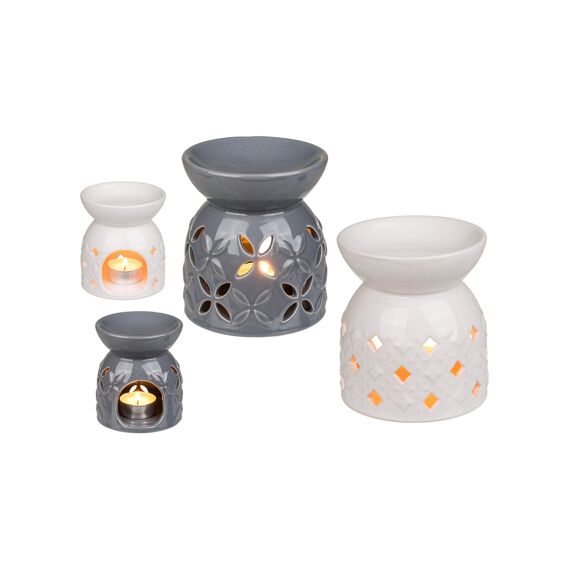 Olie Brander 9.5X11Cm Keramiek  - Assortiment (2 kleuren) Prijs Per Stuk/Kleur.