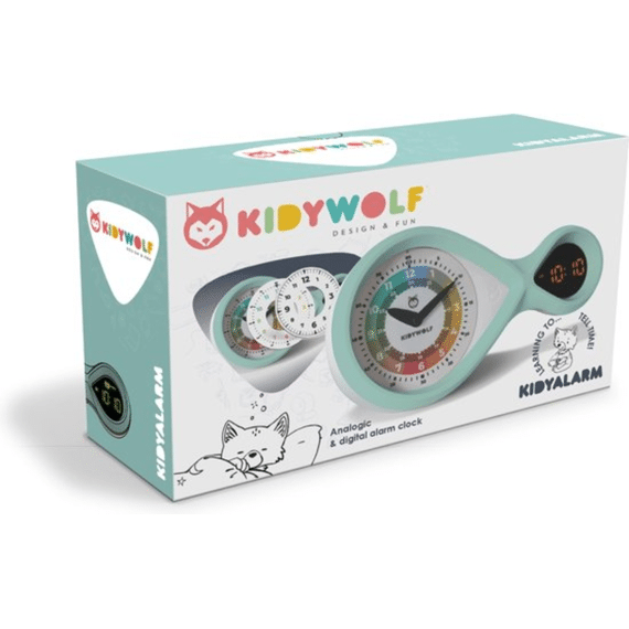 Kidywolf Wekker Met Fosforescerende Wijzerplaat En Digitaal Display Green