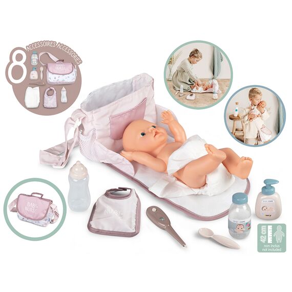 Smoby 220369 Baby Nurse Verzorgingstas Met 8 Accessoires