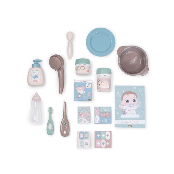 Smoby 220376 Baby Nurse Groot Verzorgingsspeelset Met 23 Accessoires