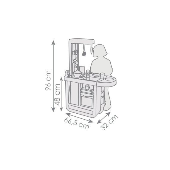 Smoby 310914 Cherry Keuken Met 25 Accessoires 66.5X32Xh95.7Cm