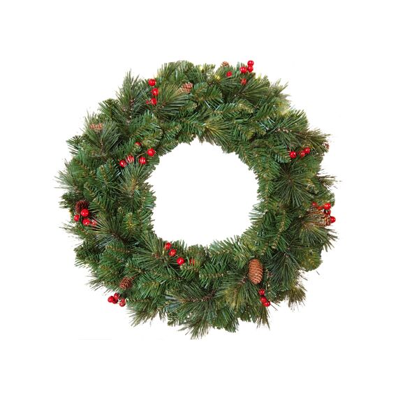 Everyday Pine Cone & Berry Wreath D61Cm