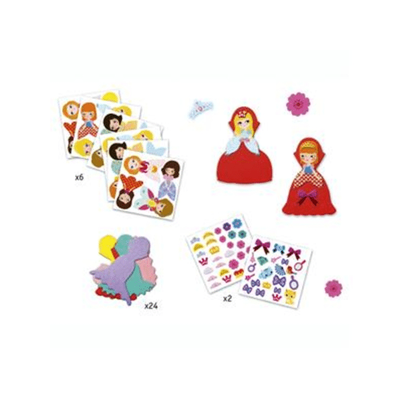 Djeco Collageset Prinsessenstickers Maken +3J