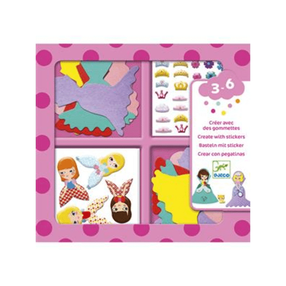 Djeco Collageset Prinsessenstickers Maken +3J