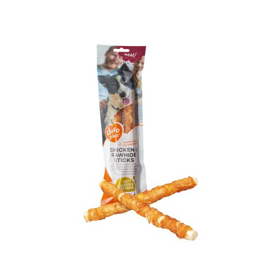 Duvo+ Kip En Runderhuid Sticks Large 25 Cm - 2St