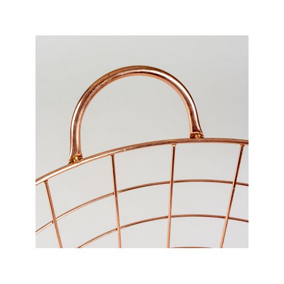 Duvo+ Caramel Metalen Mand Rond 37X37X39Cm Koper