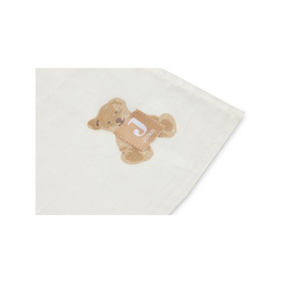 Jollein Hydrofiele Doek Large 115X115Cm Teddy Bear (2Pack)