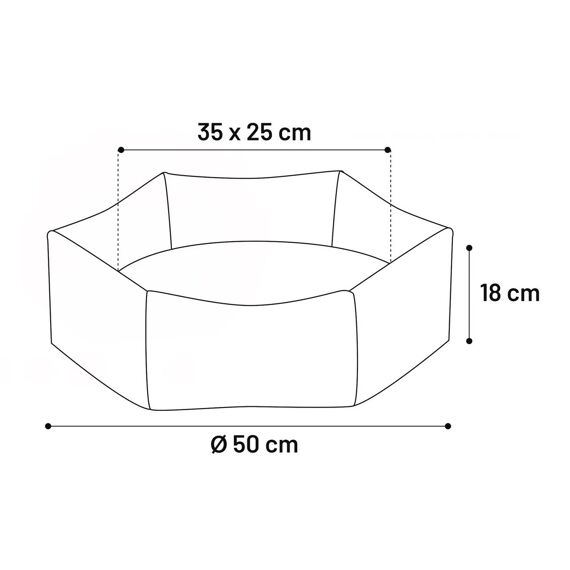 Mand Ziva Zeshoekig + Rits Okergeel 60X20Cm
